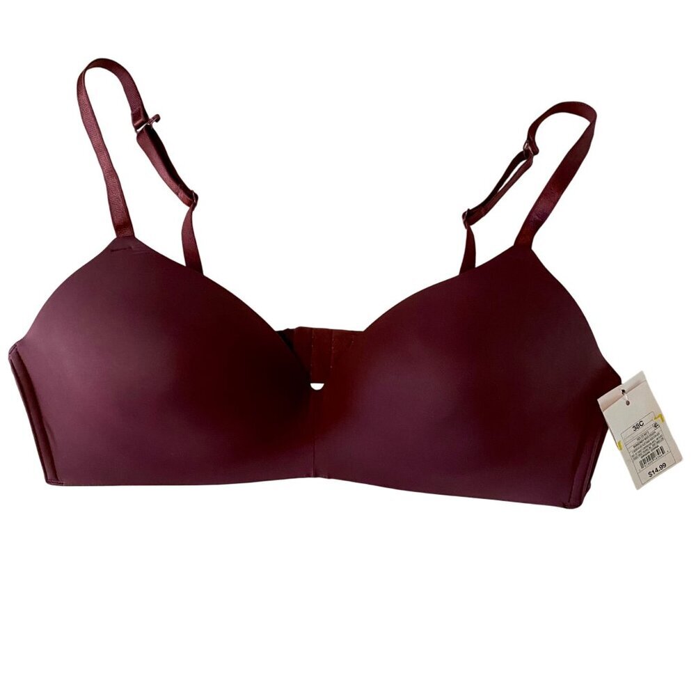 Auden The Bliss Lightly Lined Wirefree Bra Adjustable Straps 38C NEW NWT